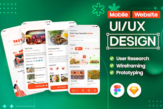 do UI UX design for mobile app and web using figma