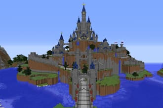 build anything castle, houses, hubs, spawns in minecraft