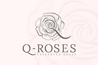 make a modern custom boho floral logo design for your brand