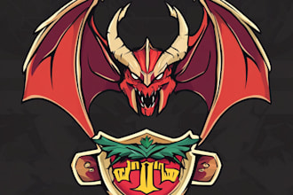 design emblem, logo and badge for fantasy comics manga or games