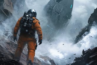 make a sci fi illustration for you