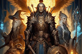 do a d and d character art and dnd character