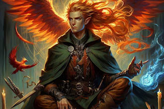 make a dnd character art and dnd art