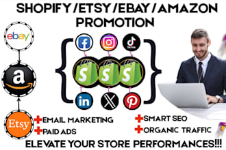 boost shopify etsy ebay amazon sales marketing promote etsy amazon shopify store