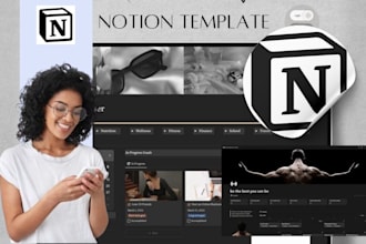 custom notion expert motion, kick finance tracking workspace template automation