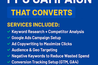 setup a high converting google ads PPC campaign