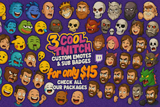 create custom twitch emotes or sub badges for your channel