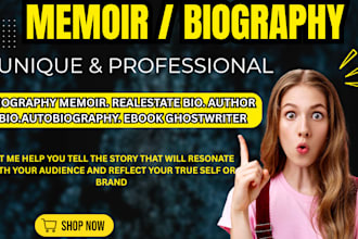write biography memoir ebook writer autobiography real estate bio author bio