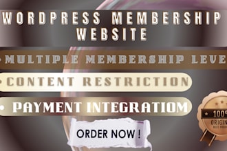 develop wordpress membership website, lms website