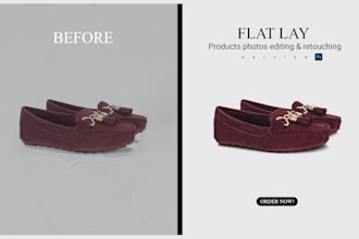 professional flat lay product photo editing and retouching service