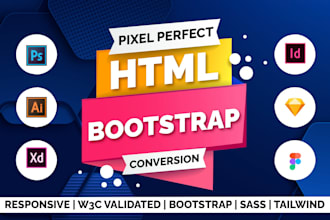 convert figma to html landing page design