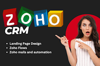 do zoho landing page, zoho flows, zoho mails and automation