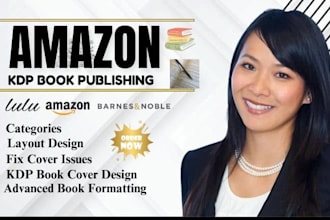 do ebook page layout book design, typesetting and picture book for amazon KDP
