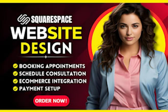 build responsive modern squarespace website design redesign and wix development