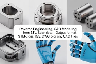 do reverse engineering, develop industrial product design for manufacturing
