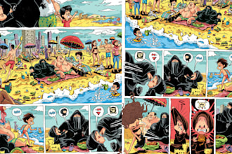 draw custom short comics or webtoon strips for your story or brand