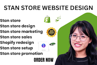 design stan website  sell digital products  and create stunning shopify  stores