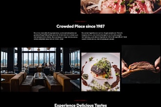 create restaurant website, food cafe website, catering website, online ordering