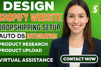 build printify printful shopify dropshipping store or website shopify redesign