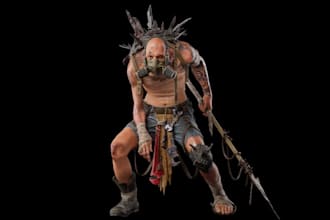 aaa realistic game character, 3d film model, metahuman character, ue 4,5 rigging