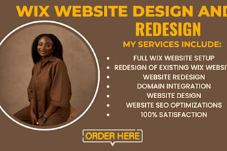 build wix website design, wix website redesign, for your business website design