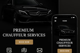 build car rental car dealership limousine chauffeur or taxi booking website