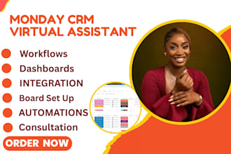 monday com automation executive virtual assistant workflow expert integration