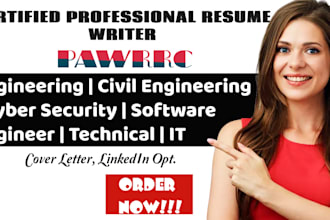 write professional resume for IT, cybersecurity, software engineer, tech