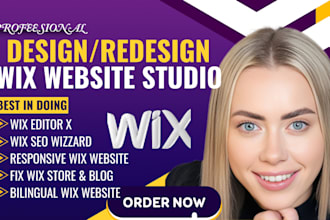 fix wix website design wix studio development, redesign modern website SEO