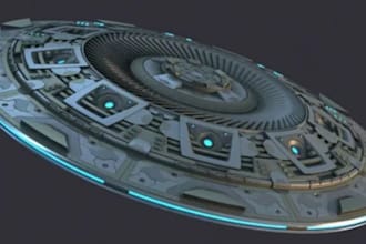 do custom 3d space ship model hard surface model for vrc game in 3d print