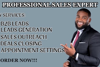 be your sales leads generation, sales closer, sales rep, set appointment