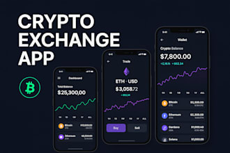 develop crypto wallet app p2p crypto exchange app and website rwa dapp token
