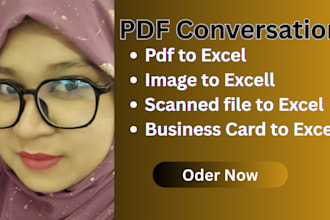 convert pdf to excel or CSV file in 24 hours