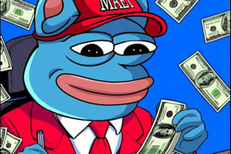 create 2d solana memecoin video, viral meme video funny meme art crypto meme art