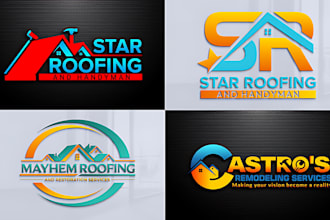 outstanding roofing, handyman, home repair, remodeling logo