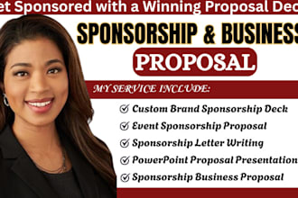 write design sponsorship business proposal brand event sponsorship letter deck