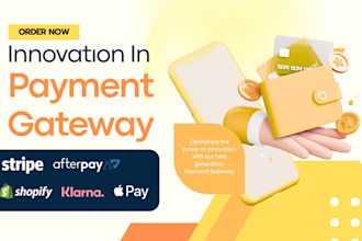 integrate payment gateway klarna, afterpay, stripe googlepay, applepay, shopify