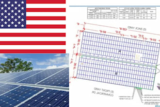 design solar permit plans, permit design, and  engineering stamp