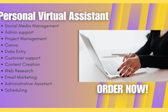 manage your socials and be your reliable admin executive virtual assistant