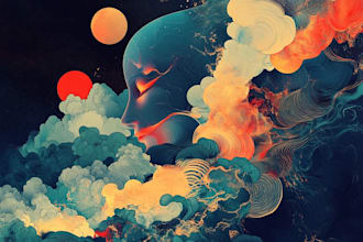 create illustration expresionism art, graffity, abstract