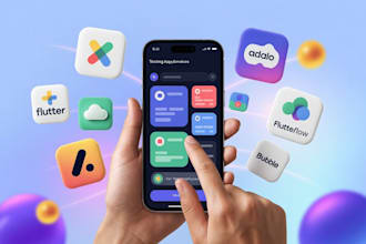 develop bubble io adalo glide bubble mvp flutterflow app for 20 to 50 testers