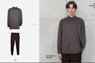 do realistic ai fashion model, clothing product photography to transform brand