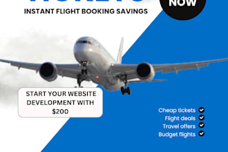 create flight booking website, taxi booking website, hotel booking website