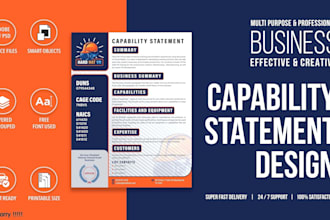 design professional and effective capability statement for your business