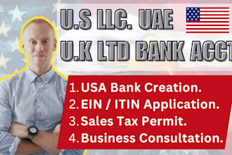 uk ltd, US llc, bank account creation llc bank registration irs tax boi filling