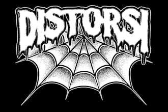 design y2k style streetwear logo pointilism