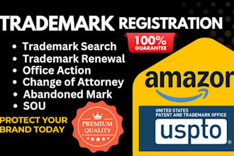 your US attorney, do trademark registration and search for amazon brand
