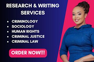 write on criminology, sociology, human rights, criminal justice, criminal law