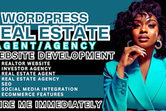 wordpress real estate agent, realtor website, agency, real estate landing page