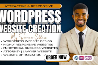 design, redesign attorney, lawyer, law firm wordpress website with elementor pro